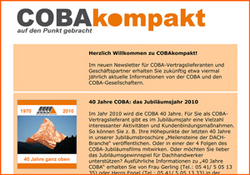 2009 erscheint der erste Newsletter COBAkompakt