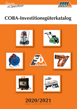 COBA-Investitionsgüterkatalog 2020/2021