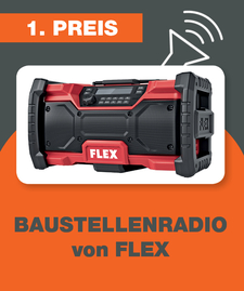 1. Preis Baustellenradio von FLEX