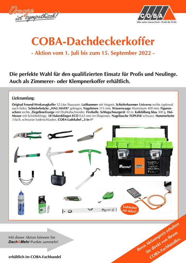 Aktionsflyer COBA-Dachdeckerkoffer