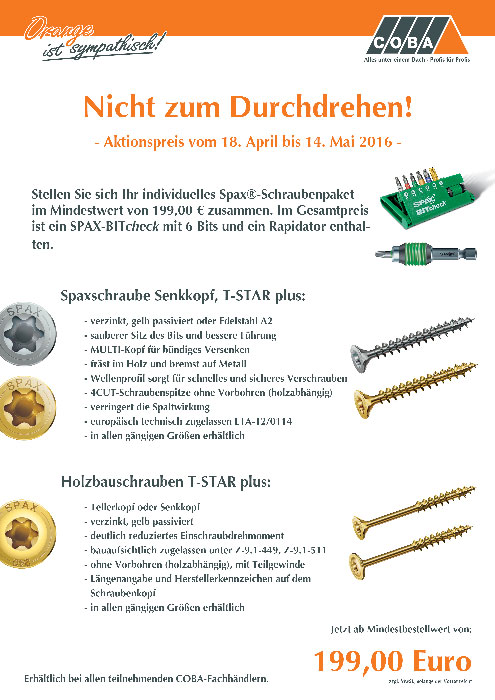 SPAX-Schraubenpakete