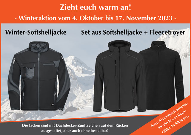 Winter-Softshelljacken im COBA-Fachhandel