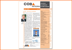 2001 erscheint die erste COBA-Mitarbeiterzeitung 2001 erscheint die erste COBA-Mitarbeiterzeitung
